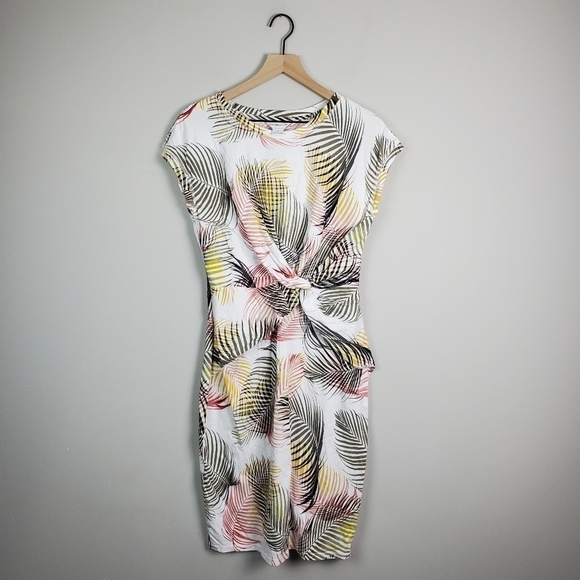 Liz Claiborne Tropical Cinch Print Dress Medium - Picture 2 of 7